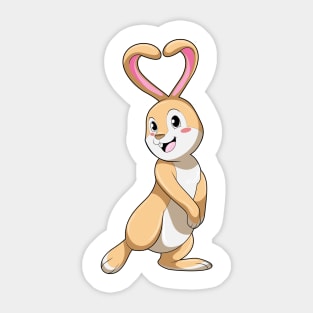 Rabbit with Heart Sticker